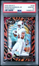 2024 Select Football Marvin Harrison Jr. #219 Rookie RC Club Level Tiger PSA 10
