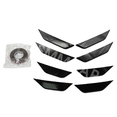 Car Bumper Lip Protector Diffuser Spoiler Splitter Wings Kit Carbon Fiber Look