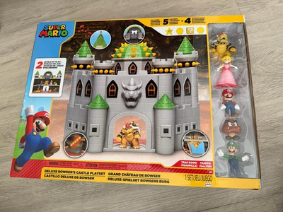 #ad Super Mario Deluxe Bowser#x27;s Castle Playset 2.5 Inch 5 Figures Sealed New $69.86