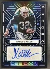 Marcus Allen 2022 Panini Obsidian Aurora Autographs /75 #AA-MAL (AU)