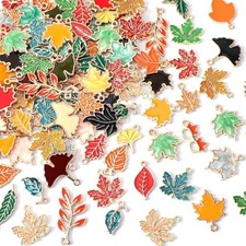 MARFOREVER Maple Leaf Charm, 120Pcs Fall Leaf Charms for Jewelry Makin