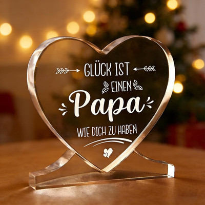 Herzförmige Dekoschild Geschenke für Papa, Bester Papa Geschenk, Acryl Home Deko