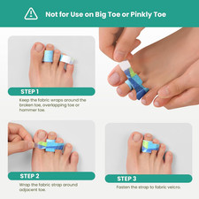 Hammer Toe Straightener - 16 Pack Broken Toe Wraps - Hammer Toe Corrector for...