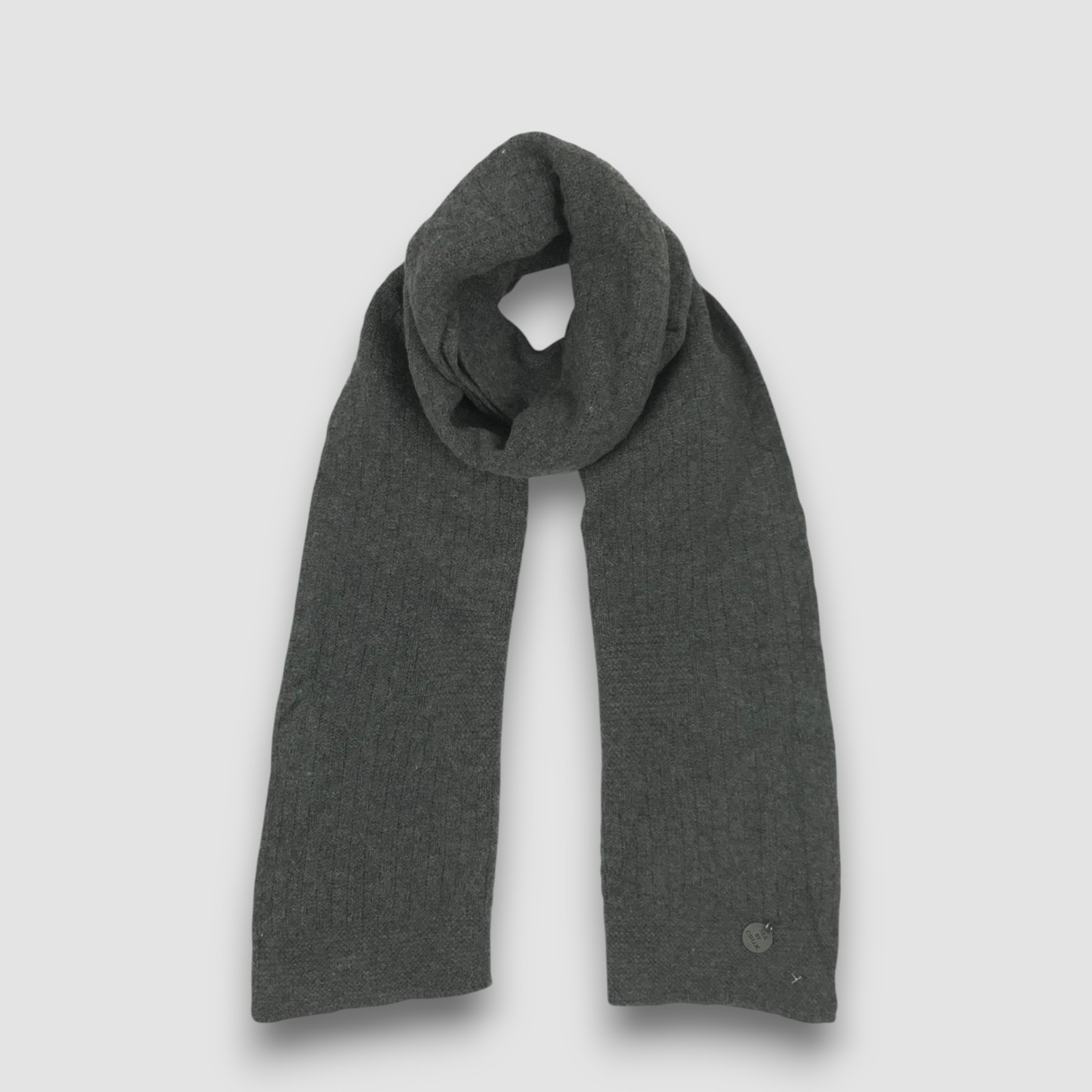 Vintage Chloe Wool Scarf Classic Ribbed Knit Muffler Winter Warmer Neck Scarves