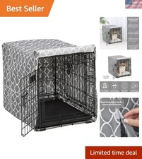 Poly-Cotton Dog Crate Cover - 24-Inch, Machine Washable with Teflon Protection
