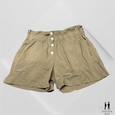 Rag & Bone Glenn ruffle trim paperbag waist shorts 8 Green