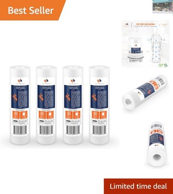 NSF Certified 1 Micron Sediment Filter - 10  x 2.5  Whole House 4-Pack