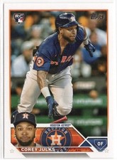 2023 Topps Corey Julks Rookie Card RC #US228 Astros. rookie card picture