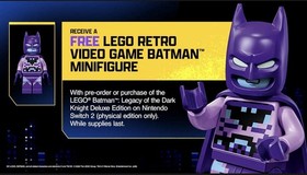 Lego 30762  Retro Video Game Pixel Purple Batman Minifigure Figure IN HAND