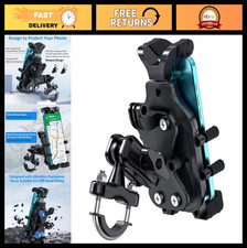 Universal Motorcycle Phone Mount Bike Holder, 360 Rotatable, Shock Absorbers,