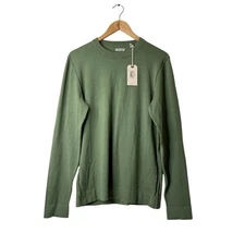 OOBE Brand Mens Austin Crew Neck Sweater Cotton Italy Made NWT $198 Quiet Luxury