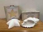 Cracker Barrel Stoneware Lighted Starfish & Conch Shell Bisque, NIB Works! EUC — photo 6