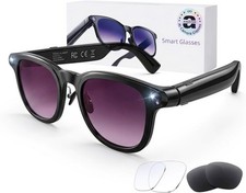 AI Smart Glasses with Camera, 8MP HD Bluetooth Camera Glasses, 1080P Video