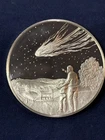 .925 Sterling Silver Round Franklin Mint Hale-Bopp Comet 23.6 G Eyewitness Medal