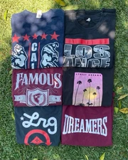 Y2K Primitive LRG Street Dreams Famous Stars And Straps T-Shirts Large Lot Of 6