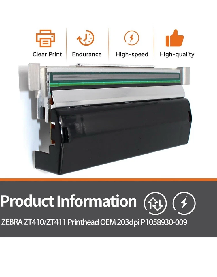 P1058930-009 Premium Printhead for Zebra ZT410 ZT411 Thermal Printer 203dpi OEM. - Image 2 of 4
