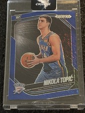 2024-25 Panini Prizm Black Nikola Topic Blue Shimmer /35 Color Match RC SSP