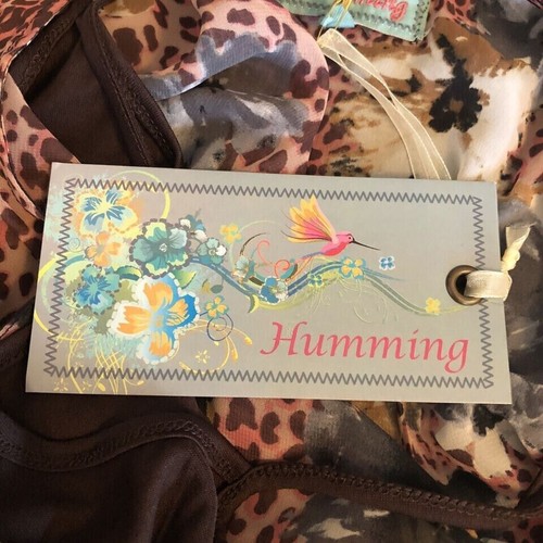Camicetta Humming chiffon animale ghepardo stampa leopardata floreale donna taglia small - Foto 4 di 10