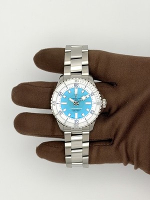 Breitling Superocean 36mm Turquoise A17377211C1A1 Auto Box & Card
