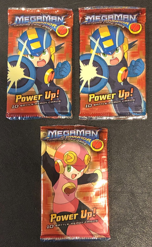 (3)x Megaman NT Warrior Trading Card Game 2004 Decipher CCG Sealed Booster Packs