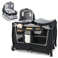 5 In 1 Portable Baby Nursery Center w/ Rock-a-Bye Bassinet Diaper Changing Table