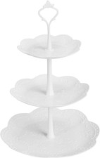 3 Tier Cupcake Stand, Plastic Tiered Serving Stand, Dessert Tower Tray for Tea P