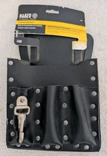Klein Tools Leather 6-Pocket Tool Pouch Black Leather 5127 w/ Tags