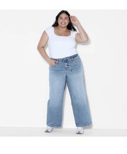 Women's Low-Rise Baggy Jeans - Wild Fable Light Wash 6