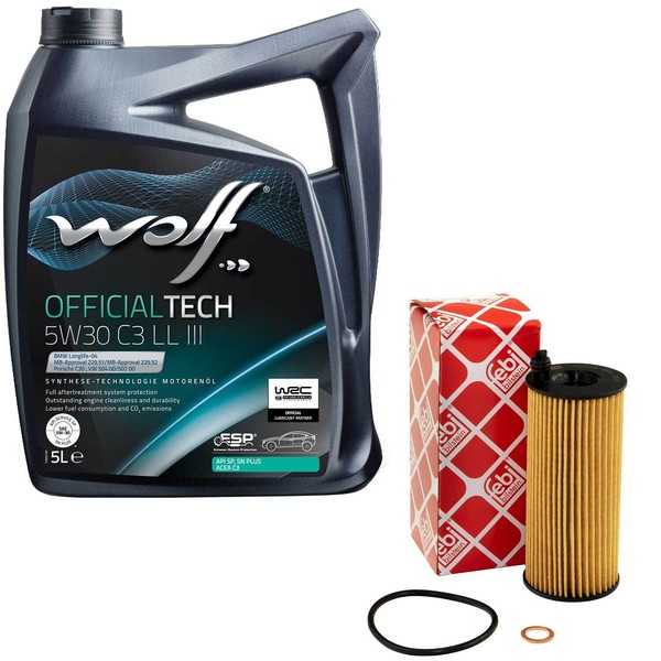 MotoröL Set 5W30 5 Liter + ÖLfilter 101324 FüR BMW 1Er 120D 3Er 320D 5Er X3 X5-image