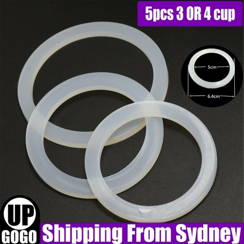 5pcs Rubber Silicone Seal For Coffee Percolator 3 OR 4 cup Pot 50mm id