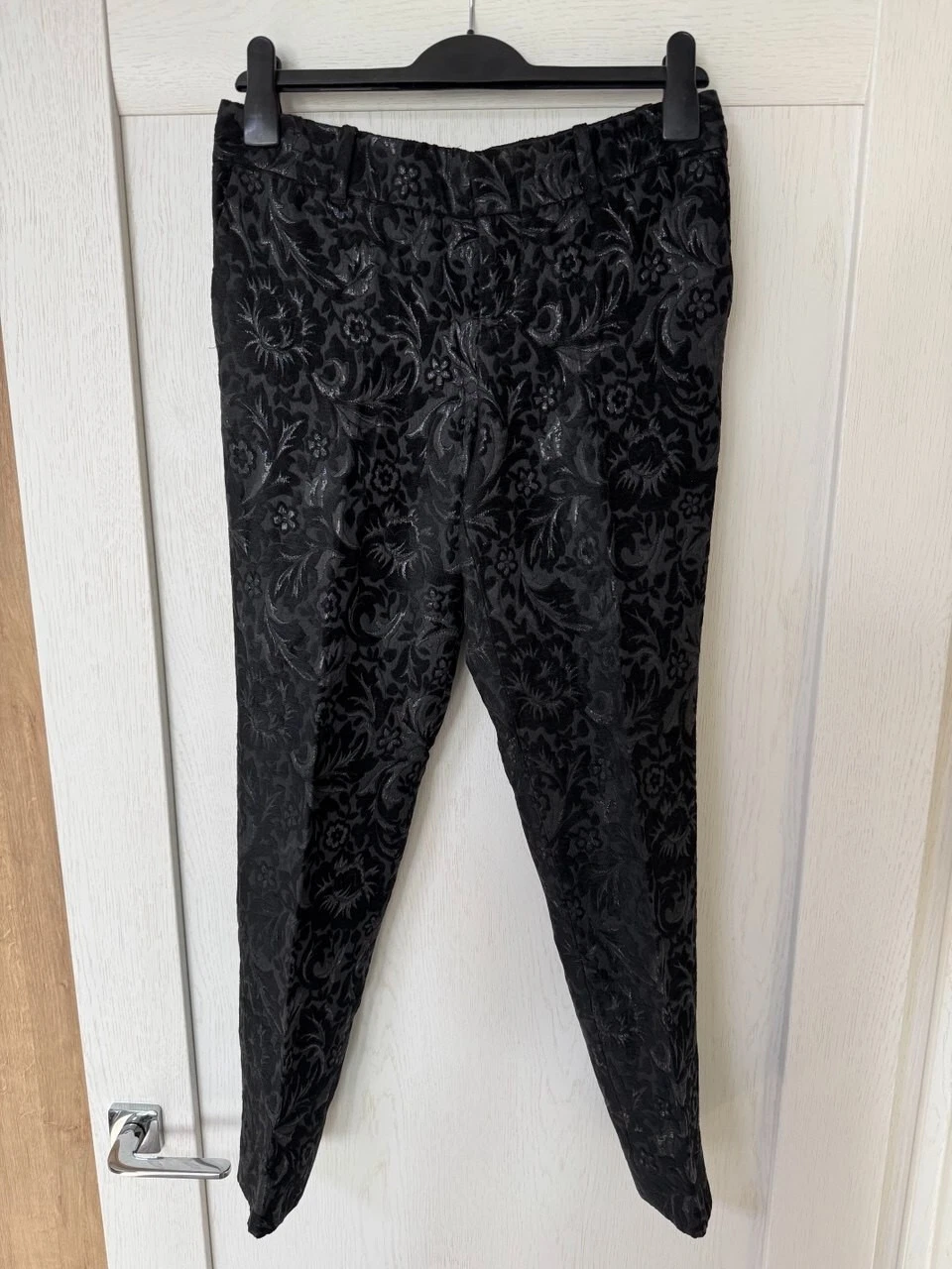 Pantalon habillé taille basse jacquard mélangé rayonne noir GUCCI taille 40 Us 4 UK 8