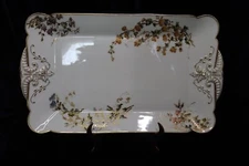 CHARLES FIELD HAVILAND LIMOGES CFH GDM RARE PLATTER MULTICOLORED FLOWERS 16 1/2"