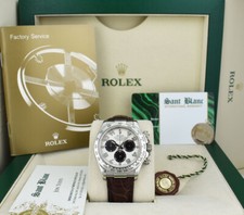 ROLEX - 18kt White Gold DAYTONA Panda Dial Dark Brown Strap - 116519 SANT BLANC