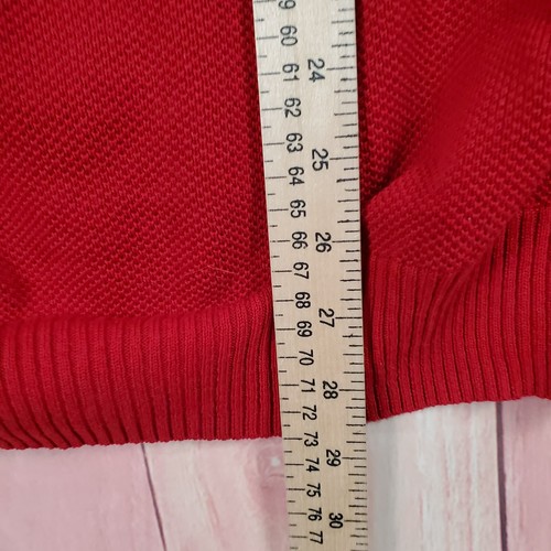 Club Room Cable Knit Quarter Zip Sweater Mens Sz Medium Red NEW NWT - Picture 5 of 9