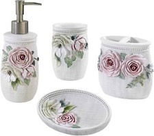 Avanti Linens - Accessory Set, Resin Tumbler, Toothbrush Holder, Multicolor