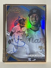 LEWIN DIAZ 2021 Topps Gold Label ROOKIE AUTO BLUE Parallel 28/50 🔥 MARLINS SP