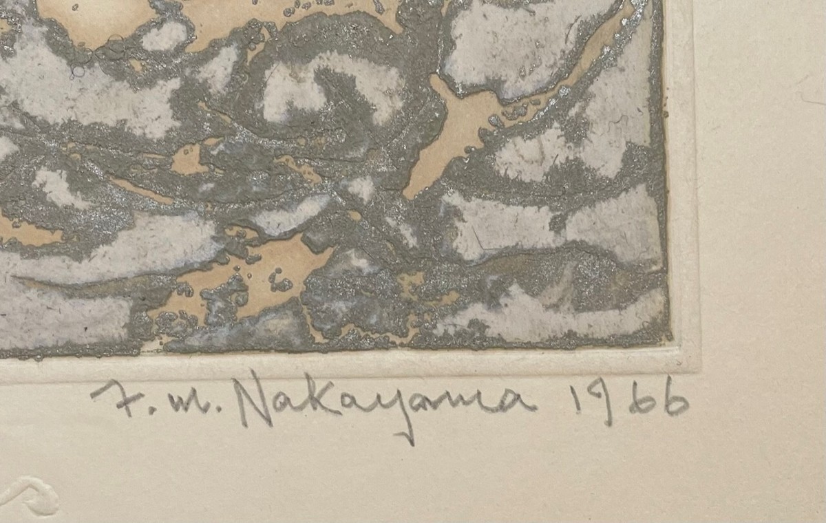 Original 1966 FRANCOIS NAKAYAMA 'Fuji' Abstract Original 1966 FRANCOIS NAKAYAMA 'Fuji' Abstract