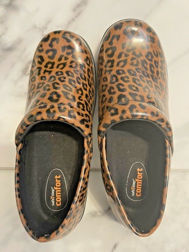Safe T Step Womens Sz 5 1/2 Slip Resistant Shoes Leopard/Cheetah Print - Bild 7 von 8