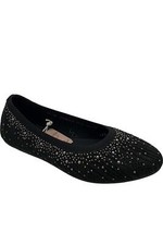 Skechers Cleo 2.0 Vegan Recycled Knit Sparkle Flats Glitzy Daze Black