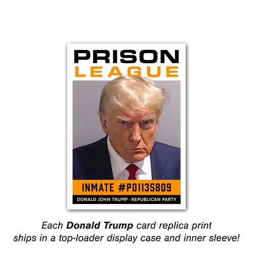 Tarjeta de béisbol personalizada Donald Trump 2024 MUGSHOT Fulton novedad presidencial - Imagen 3 de 5