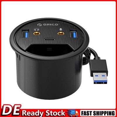 ORICO USB 3.0 Desktop Grommet HUB Multi-Function Audio Power Adapter Splitter DE