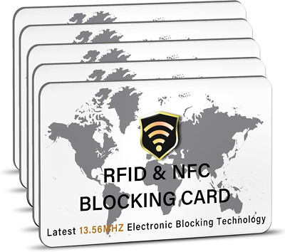Saitech IT 5 Pack RFID Blocking Card NFC Contactless Debit/Credit Card ATM Passp