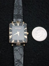 Wristwatch Lady's Simon Chang Leather Gold ETA Swiss 6 Jewel NOS 1980s France
