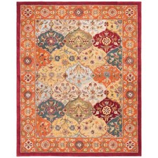SAFAVIEH Traditional Hand Tufted Wool Area Rug Red Multi