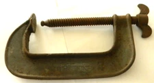 Vintage C Clamp w/ Bat Wing 4 NY Additional Markings Unreadable Preowned.