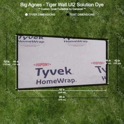 CAMPVEK - TYVEK Tyvek Footprint for the Big Agnes Tiger Wall Ul2 Solution Dye Tent
