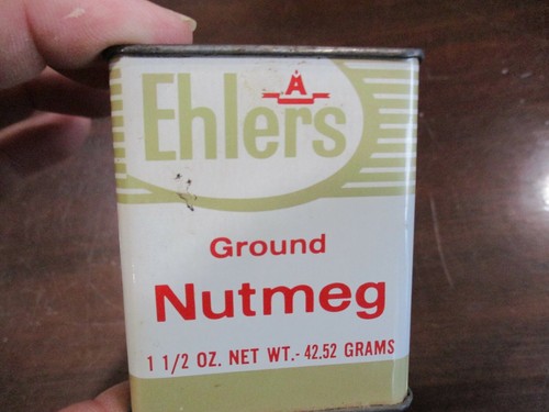 Ehlers gemahlene Muskat Gewürzdose Brooks Bond Foods Inc. Creative Cooking Hinweise Dose