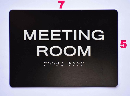 Meeting Room Sign -Black(Aluminium, Black/Silver,Size 5x7)-REF24-1027 - Picture 2 of 6