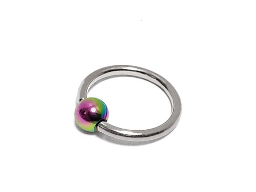 Anello perline prigioniere piercing setto naso con colore sfera personalizzato - gioielli corpo - Foto 8 di 11