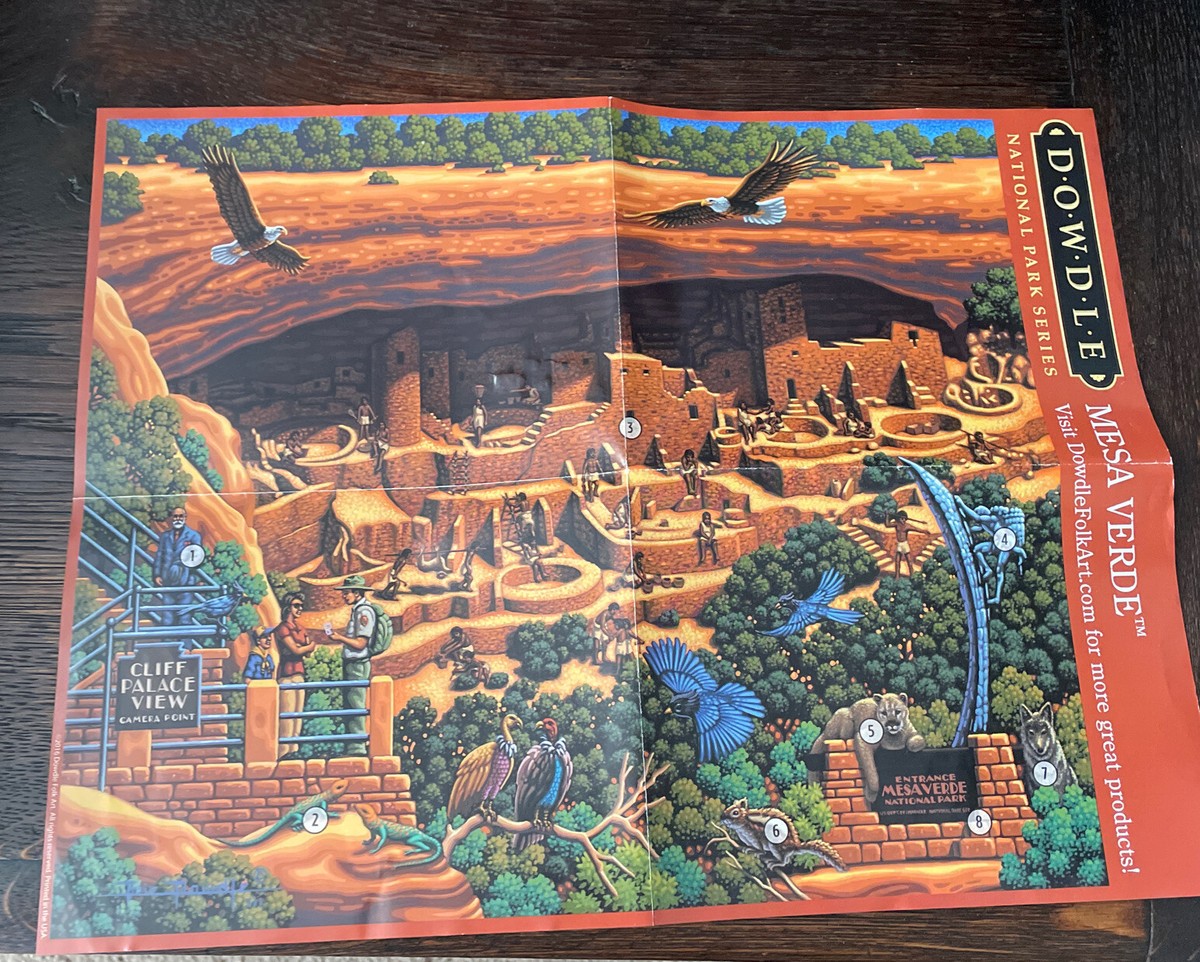 Dowdle Folk Art Mesa Verde National Park Jigsaw Puzzle - 16 X 20 Inches
